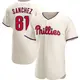 Authentic Men's Cristopher Sanchez Cream Philadelphia Phillies Alternate Jersey