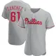 Authentic Men's Cristopher Sanchez Gray Philadelphia Phillies Road Jersey