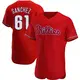 Authentic Men's Cristopher Sanchez Red Philadelphia Phillies Alternate Jersey