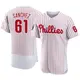 Authentic Men's Cristopher Sanchez White Philadelphia Phillies 2022 World Series Home Jersey