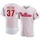 Authentic Men's Weston Wilson White Philadelphia Phillies 2022 World Series Home Jersey