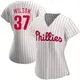 Authentic Women's Weston Wilson White Philadelphia Phillies Home Jersey