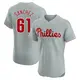 Elite Men's Cristopher Sanchez Gray Philadelphia Phillies Road Jersey