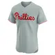 Elite Men's Cristopher Sanchez Gray Philadelphia Phillies Road Jersey