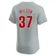 Elite Men's Weston Wilson Gray Philadelphia Phillies Road Jersey