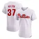 Elite Men's Weston Wilson White Philadelphia Phillies Home Jersey