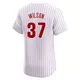 Elite Men's Weston Wilson White Philadelphia Phillies Home Jersey