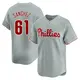 Limited Men's Cristopher Sanchez Gray Philadelphia Phillies Away Jersey