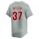 Limited Men's Weston Wilson Gray Philadelphia Phillies Away Jersey