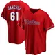 Replica Men's Cristopher Sanchez Red Philadelphia Phillies Alternate Jersey