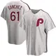 Replica Men's Cristopher Sanchez White Philadelphia Phillies Home Cooperstown Collection Jersey