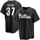 Replica Men's Weston Wilson Black/White Philadelphia Phillies Jersey