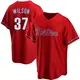 Replica Men's Weston Wilson Red Philadelphia Phillies Alternate Jersey