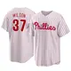 Replica Men's Weston Wilson White Philadelphia Phillies 2022 World Series Home Jersey