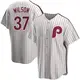 Replica Men's Weston Wilson White Philadelphia Phillies Home Cooperstown Collection Jersey